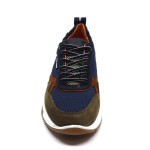 River Woods sneaker kaki suède / blauw nylon GERRIT
